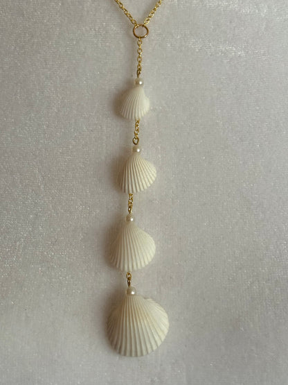 Long Seashell Gold Necklace